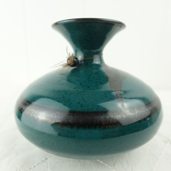 Robert Butler Vase Feather River Art Pottery Artist Signed - Picture 2 of 6